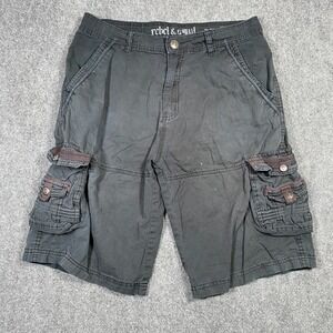 Rebel and Soul Cargo Shorts Mens‎ Sz 32 Grunge Goth Y2K Vintage Streetwear Punk